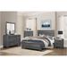 Valli 3 Piece Gray Modern Rustic Panel Bedroom Set