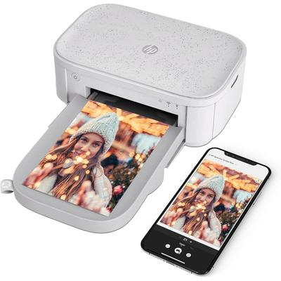 HP Sprocket Studio Plus 4x6" Instant Photo Printer - Wirelessly Prints from iOS & Android Device - White