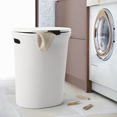 Ribbed Laundry Basket 35 Liter Lilac - 40 Liter