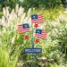 Glitzhome Patriotic Americana Metal Yard Stake or Wall Sign