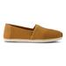 TOMS Women's Alpargata Tan Leather Espadrille Shoes Brown/Natural, Size 6