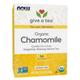 NOW Foods Organic Chamomile Tea Bags, 24 count: Calming herbal tea for relaxation.