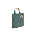 Handwoven Teal Tote Bag