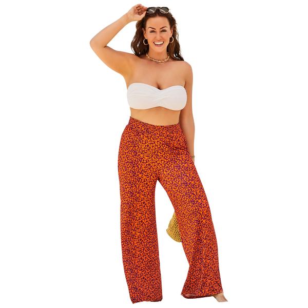 plus-size-womens-dena-beach-pant-cover-up-by-swimsuits-for-all-in-spice-papaya-abstract--size-18-20-/