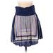 Holding Horses Casual Skirt: Blue Print Bottoms - Women's Size X-Small