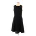 Just... Taylor Casual Dress - A-Line: Black Solid Dresses - Women's Size 8