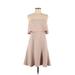 Elizabeth and James Casual Dress - A-Line: Tan Solid Dresses - Women's Size 10