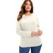 Plus Size Women's Long-Sleeve Crewneck One + Only Tee by June+Vie in Pink Whisper (Size 14/16)