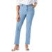 Plus Size Women's True Fit Stretch Denim Straight Leg Jean by Jessica London in Light Wash (Size 20 P) Jeans