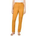 Plus Size Women's Straight Leg Chino Pant by Jessica London in Rich Gold (Size 12 W)