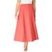 Plus Size Women's Bend Over® A-Line Skirt by Roaman's in Sunset Coral (Size 12 W)