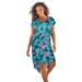 Plus Size Women's High-Low Cover Up by Swim 365 in Mediterranean Floral (Size 26/28) Swimsuit Cover Up