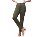 Plus Size Women's True Fit Stretch Denim Straight Leg Jean by Jessica London in Dark Olive Green (Size 24 T) Jeans