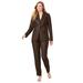 Plus Size Women's Single-Breasted Pantsuit by Jessica London in Chocolate (Size 32 W) Set