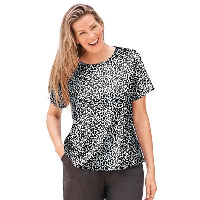 Plus Size Women's The Swim Tee by Swim 365 in Black White Abstract (Size 34/36) Rash Guard