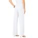 Plus Size Women's Wide-Leg Bend Over® Pant by Roaman's in White (Size 14 T)