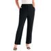 Plus Size Women's Curvie Fit Corner Office Pants by June+Vie in Black (Size 10 W)