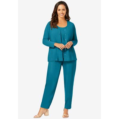 Plus Size Women's 4-Piece Stretch Knit Wardrober b...