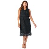 Plus Size Women's Lace Midi Dress by Jessica London in Black (Size 22 W)