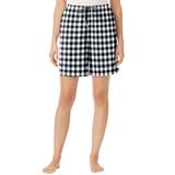 Plus Size Women's Woven Sleep Short by Dreams & Co. in Black White Check (Size 4X)