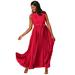 Plus Size Women's Pleated Maxi Dress by Jessica London in Vivid Red (Size 18 W)