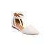 Extra Wide Width Women's The Paris Flat by Comfortview in White (Size 9 WW)
