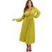 Plus Size Women's Florynce Empire Waist Dress by June+Vie in Light Moss (Size 26/28)