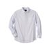Men's Big & Tall KS Signature Wrinkle-Free Long-Sleeve Dress Shirt by KS Signature in White Navy Pindot (Size 19 39/0)