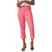 Plus Size Women's Classic Cotton Denim Capri by Jessica London in Tea Rose (Size 12) Jeans