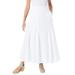 Plus Size Women's Knit Panel Skirt by Woman Within in White (Size M) Soft Knit Skirt