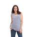 Plus Size Women's Perfect Printed Scoopneck Tank by Woman Within in Navy White Stripe (Size 38/40) Top