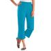 Plus Size Women's 7-Day Knit Capri by Woman Within in Turq Blue (Size 2X) Pants