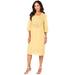 Plus Size Women's Angel Dress by Roaman's in Banana (Size 32 W)