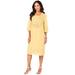 Plus Size Women's Angel Dress by Roaman's in Banana (Size 20 W)