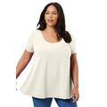 Plus Size Women's Short-Sleeve Swing One + Only Tee by June+Vie in Pink Whisper (Size 26/28)