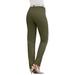 Plus Size Women's Invisible Stretch® Contour Straight-Leg Jean by Denim 24/7 in Dark Olive Green (Size 44 T)