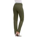 Plus Size Women's Invisible Stretch® Contour Straight-Leg Jean by Denim 24/7 in Dark Olive Green (Size 18 WP)