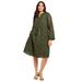 Plus Size Women's Eyelet Boardwalk Shirtdress by June+Vie in Dark Olive Green (Size 30/32)