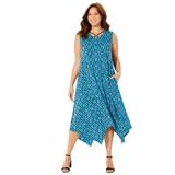 Plus Size Women's AnyWear Reversible Criss-Cross V-Neck Maxi Dress by Catherines in Waterfall Kaleidoscope (Size 6X)