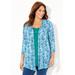 Plus Size Women's Cardigan and Tank Duet by Catherines in Waterfall Medallion (Size 3X)