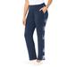 Plus Size Women's French Terry Motivation Pant by Catherines in Navy Floral (Size 5X)