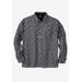 Men's Big & Tall The No-Tuck Casual Shirt by KingSize in Checkered (Size 5XL)