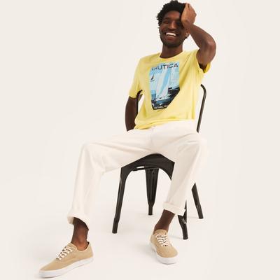 Nautica Men's Sailing Graphic T-Shirt French Vanilla, XL
