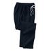 Men's Big & Tall Quilted open bottom sweatpant by KingSize in Black (Size 5XL)