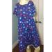 Lularoe Dresses | Lularoe Carly Swing Dress Firework Red White Blue Size Xxs New With Tags | Color: Blue/Red | Size: Xxs