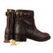 Tory Burch Shoes | Nib Tory Burch Selena Black Distressed Leather Reva Moto Zip Ankle Boots 9 | Color: Black/Gold | Size: 9