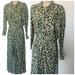 Zara Dresses | New Zara Floral Midi Casual Maxi Dress Women's Sz M | Color: Cream/Green | Size: M