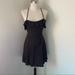 Free People Dresses | Free People Halter Ruffle Neck A Line Dress Back Cutout Washed Black Color Sz S | Color: Black | Size: S