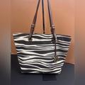 Michael Kors Bags | Michael Kors Black Ivory, Zebra Stripes Shoulder Bag | Color: Black/Cream | Size: Os