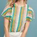 Anthropologie Tops | Anthropologie Eva Franco Candy Striped Crochet Top S | Color: Blue/Green | Size: S